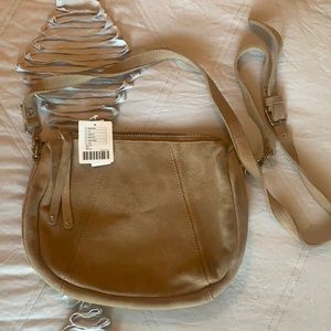Urban camel suede crossbody